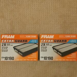 Extra Guard Engine Protection Air Filter - CA 10190 (Lot Of 2)
